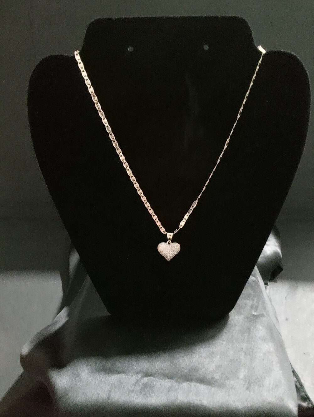 Gold Filled Heart Pendant Necklace 16"